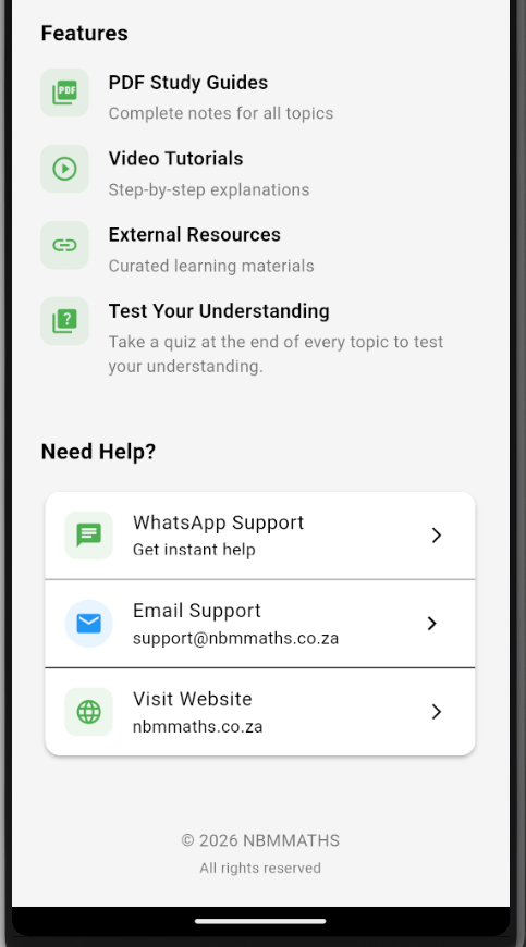 App Features at a Glance